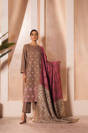 Nishat With You Unstitched Embroidered Khaddar 3Pc Suit - 42303419