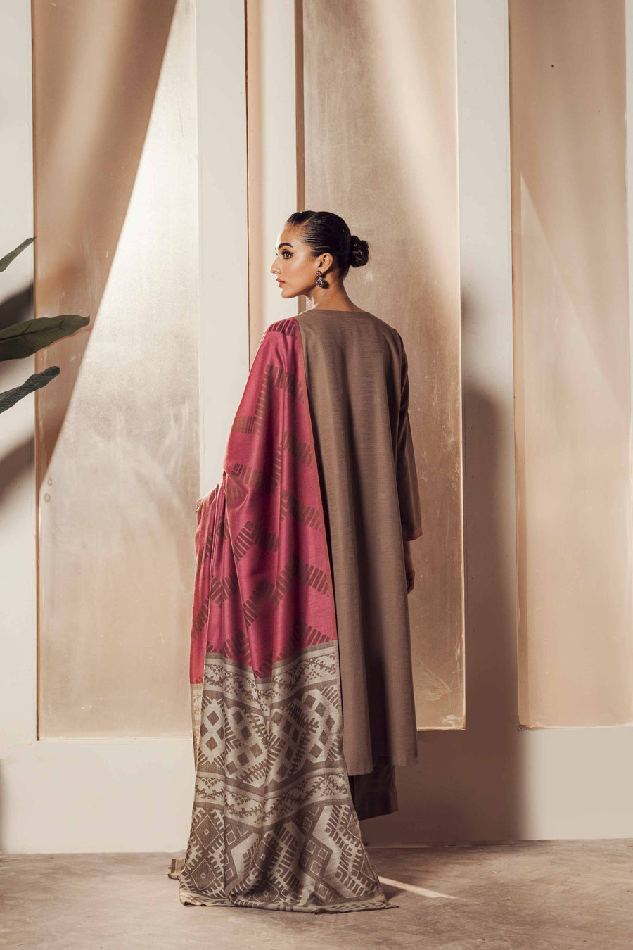 Nishat With You Unstitched Embroidered Khaddar 3Pc Suit - 42303419