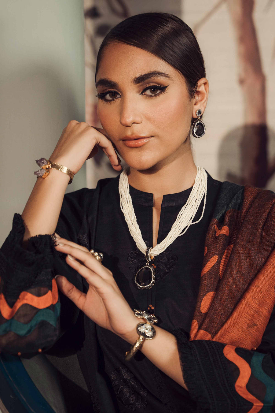 Nishat With You Unstitched Embroidered Khaddar 3Pc Suit - 42303420
