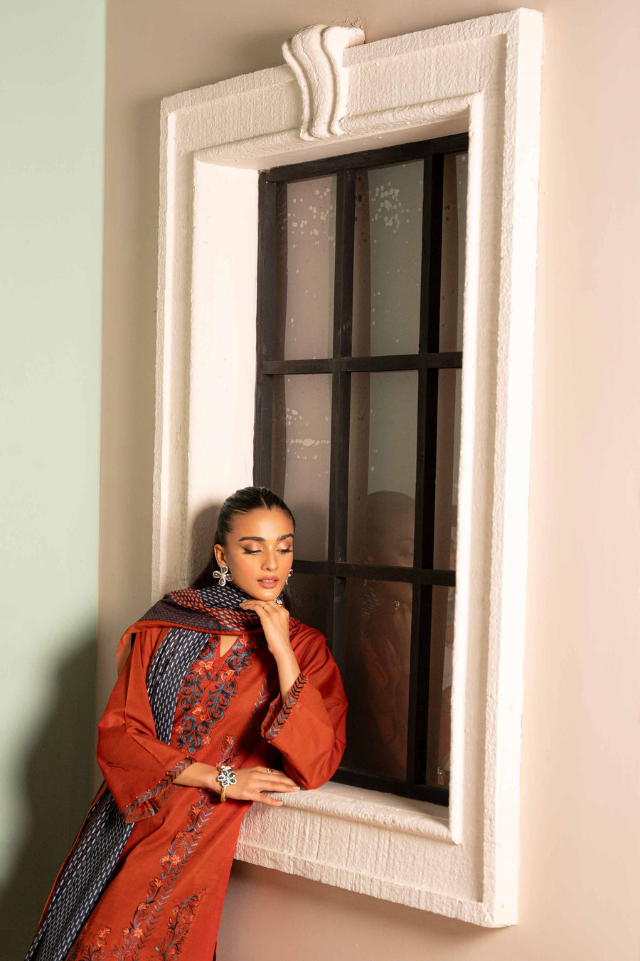 Nishat With You Unstitched Embroidered Khaddar 3Pc Suit - 42303421