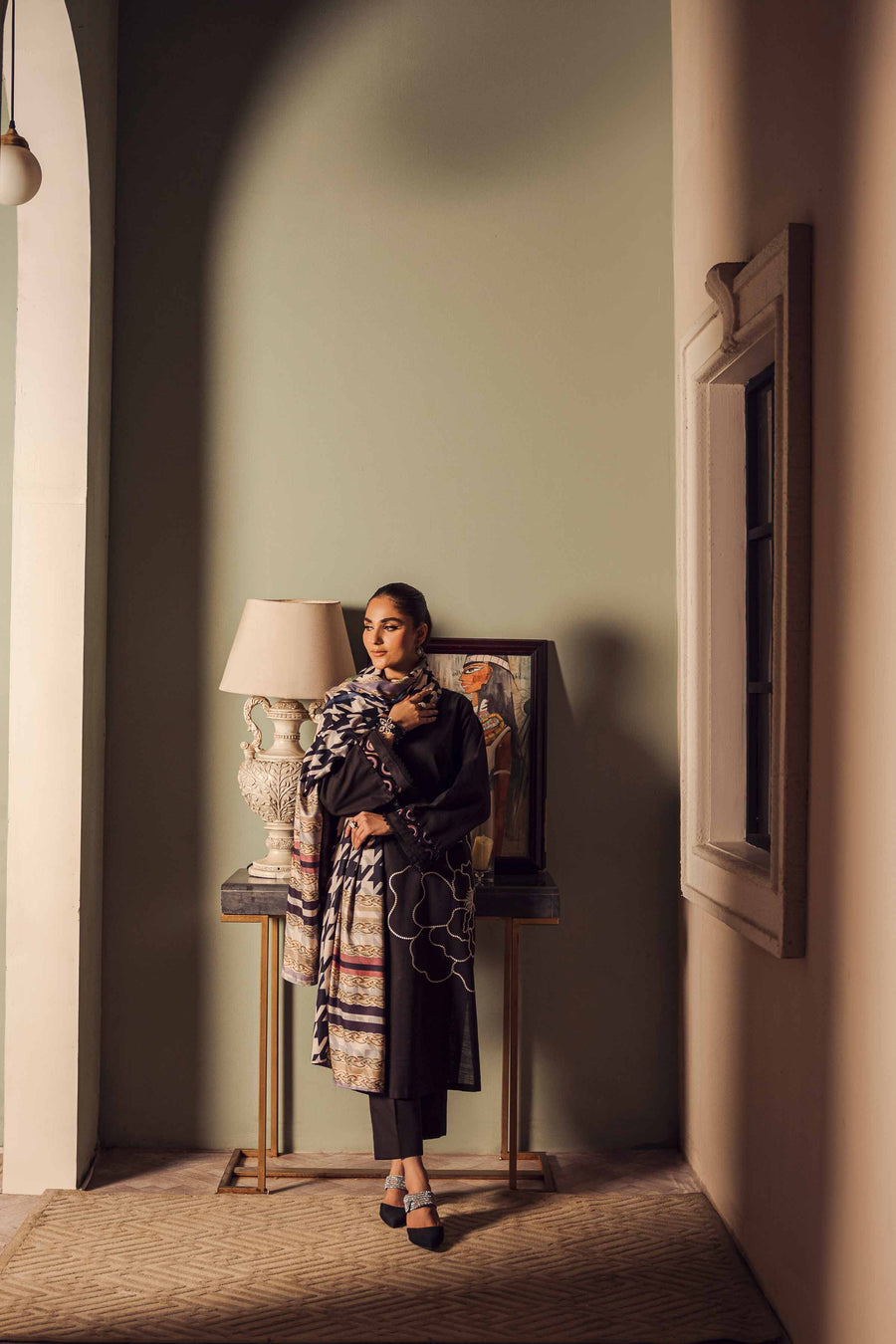Nishat With You Unstitched Embroidered Khaddar 3Pc Suit - 42303422