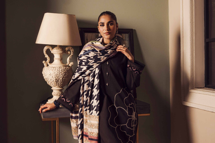 Nishat With You Unstitched Embroidered Khaddar 3Pc Suit - 42303422