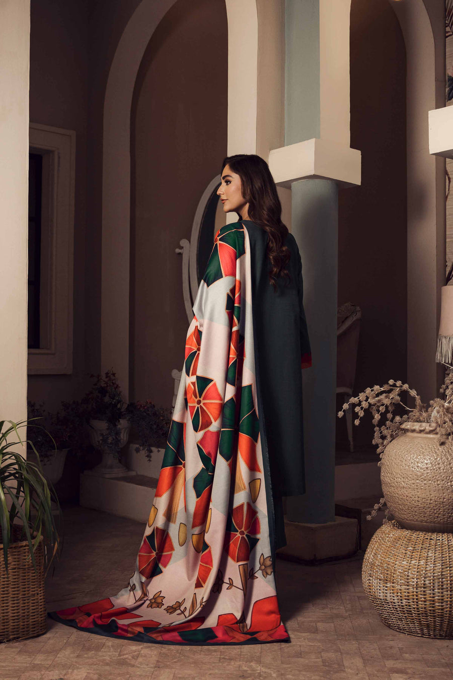 Nishat With You Unstitched Embroidered Khaddar 3Pc Suit - 42303423