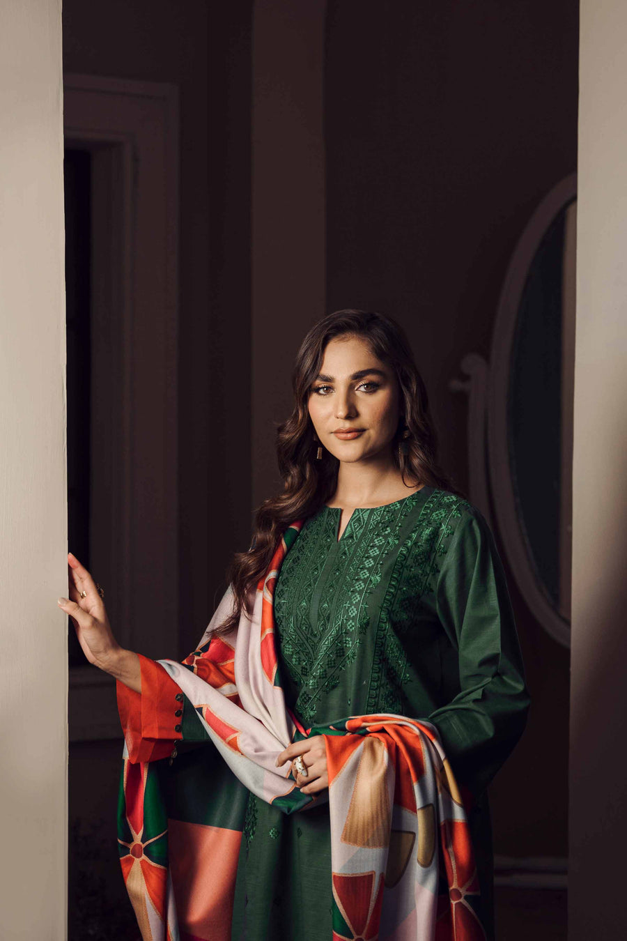 Nishat With You Unstitched Embroidered Khaddar 3Pc Suit - 42303423