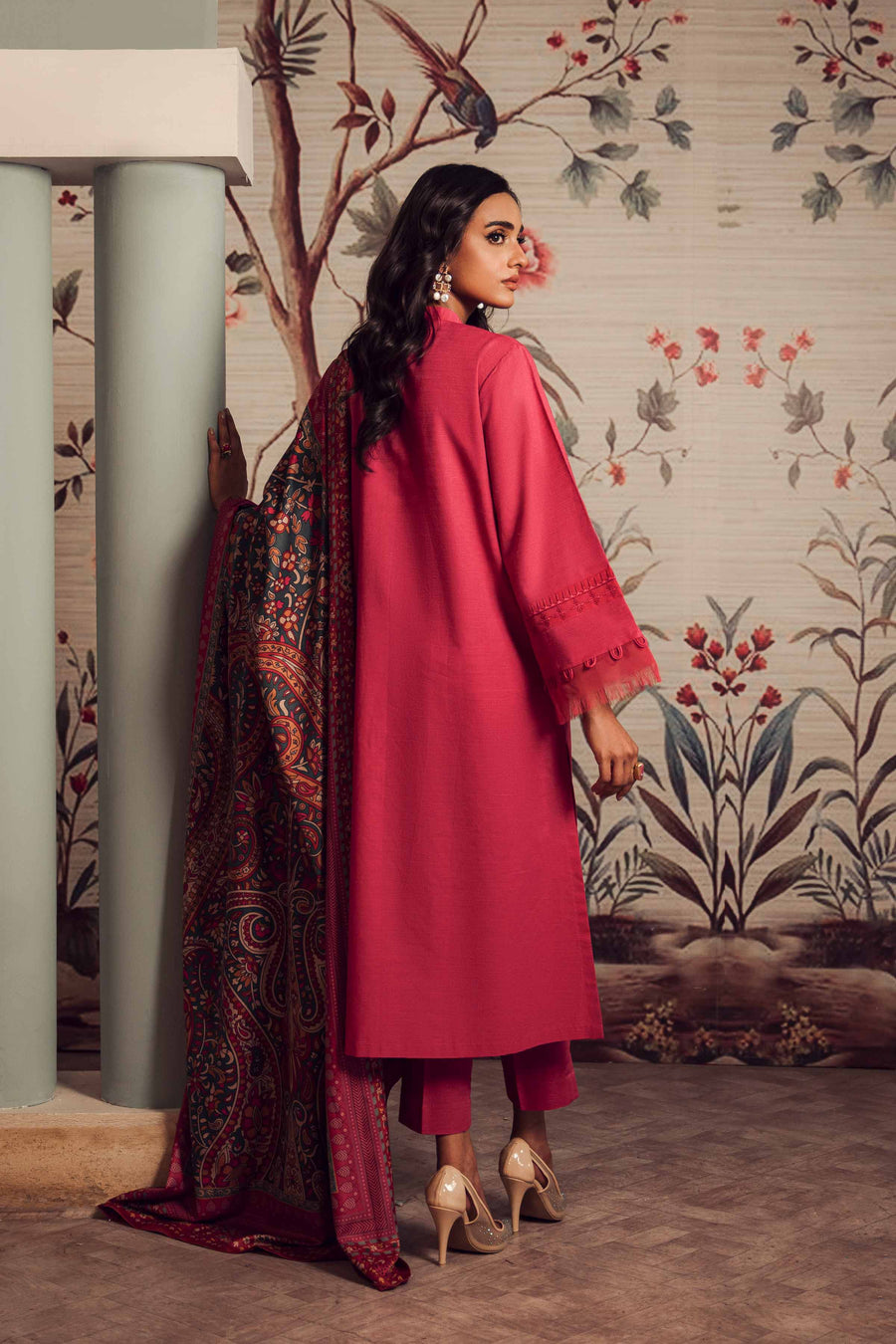 Nishat With You Unstitched Embroidered Khaddar 3Pc Suit - 42303424