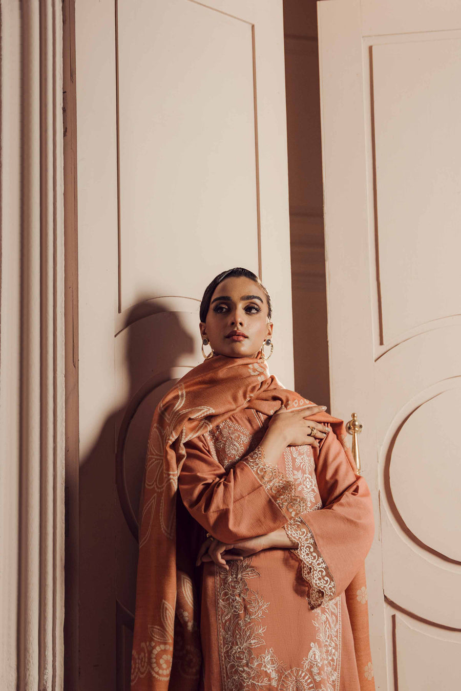 Nishat With You Unstitched Embroidered Khaddar 3Pc Suit - 42303425