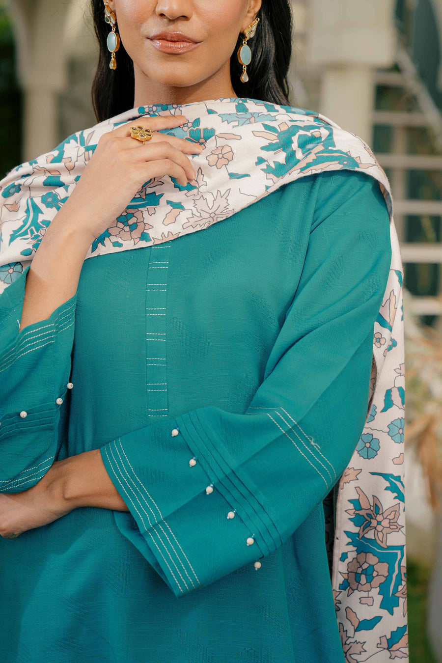 Nishat Sunehray Din Khaddar Jacquard Unstitched 3Pc Suit - 42303438