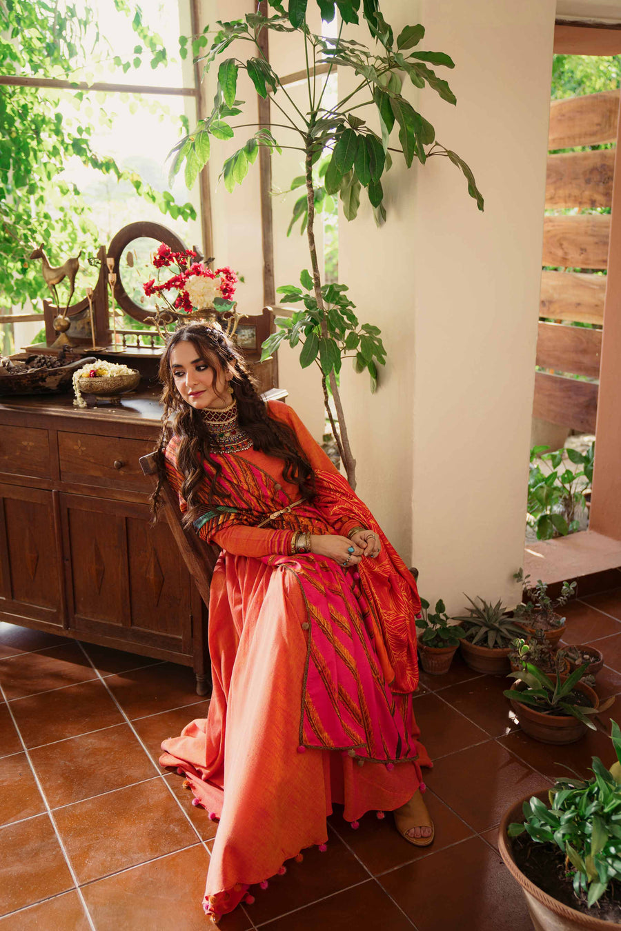 Nishat Sunehray Din Yard Dyed Unstitched 3Pc Suit - 42303445