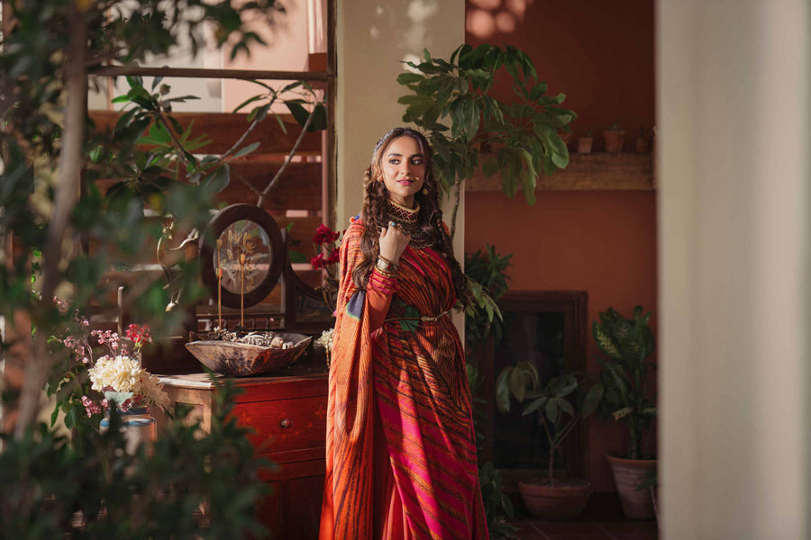 Nishat Sunehray Din Yard Dyed Unstitched 3Pc Suit - 42303445
