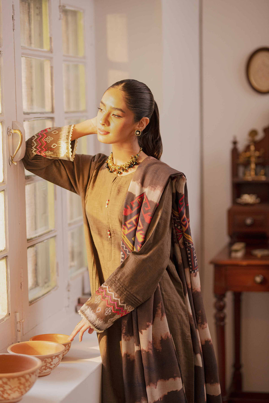 Nishat With You Unstitched Embroidered Jacquard 3Pc Suit - 42303448