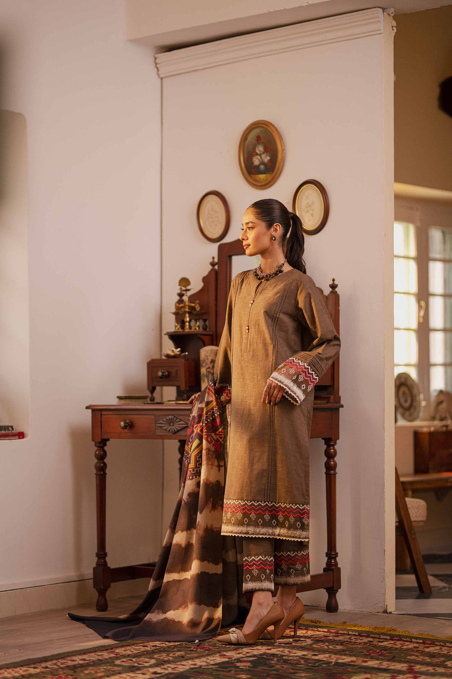 Nishat With You Unstitched Embroidered Jacquard 3Pc Suit - 42303448