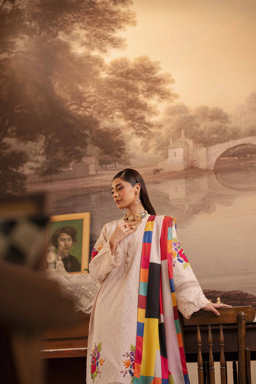 Nishat With You Unstitched Embroidered Jacquard 3Pc Suit - 42303452