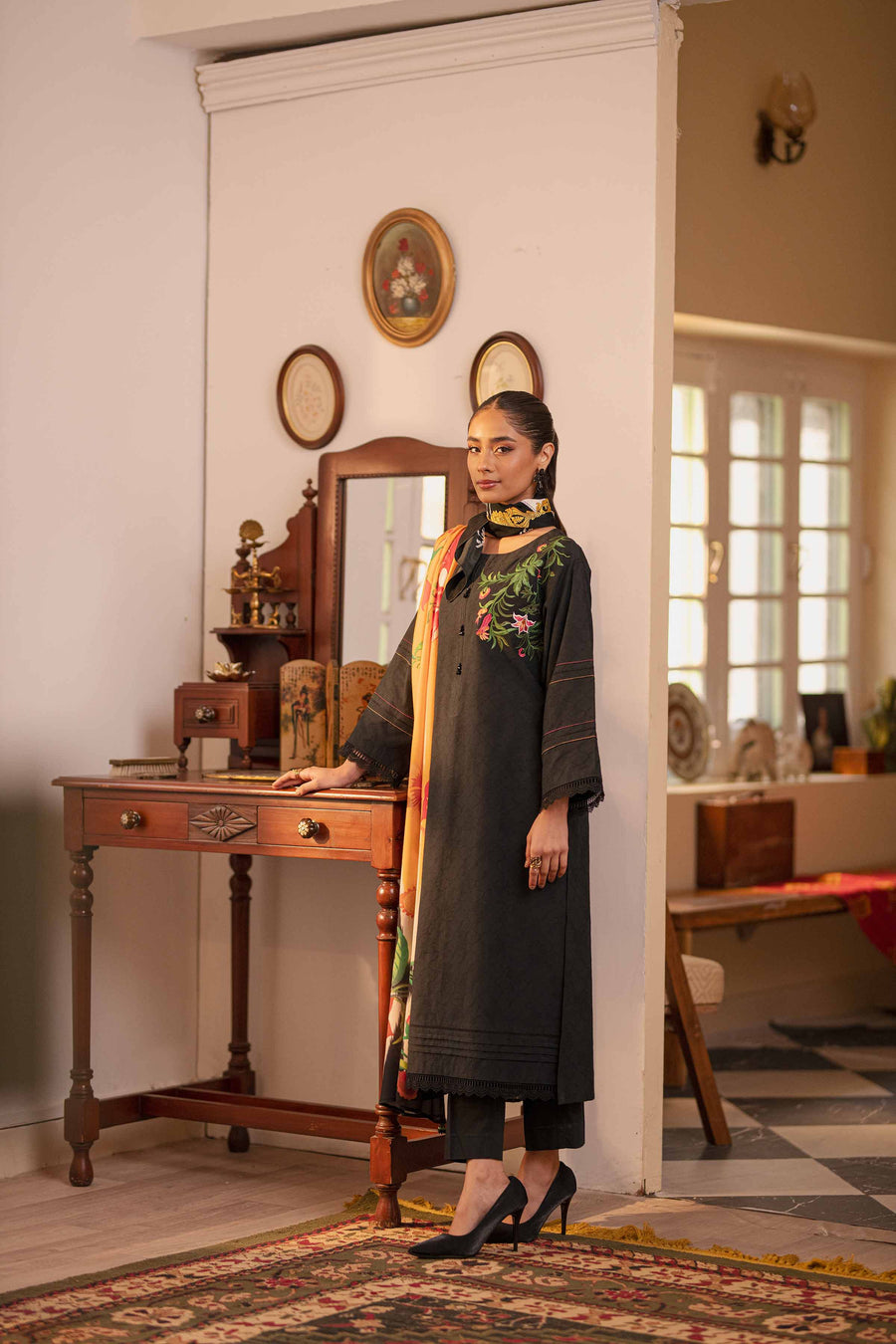 Nishat With You Unstitched Embroidered Jacquard 3Pc Suit - 42303453