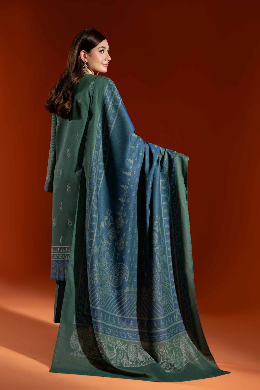 Nishat Sunehray Din Embroidered Jacquard Unstitched 3Pc Suit - 42303459