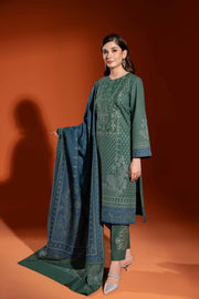 Nishat Sunehray Din Embroidered Jacquard Unstitched 3Pc Suit - 42303459