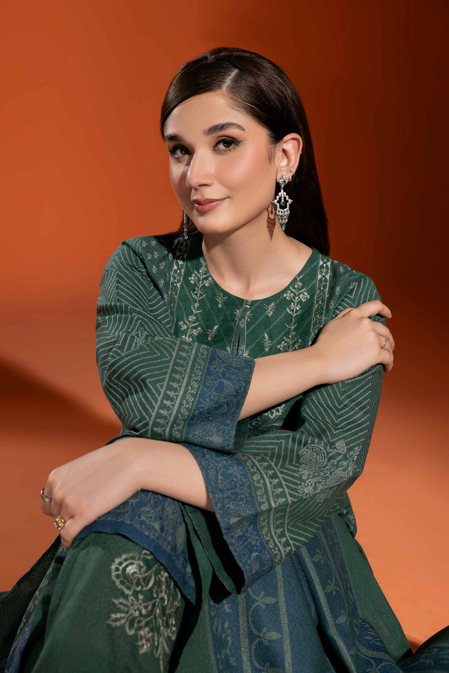 Nishat Sunehray Din Embroidered Jacquard Unstitched 3Pc Suit - 42303459