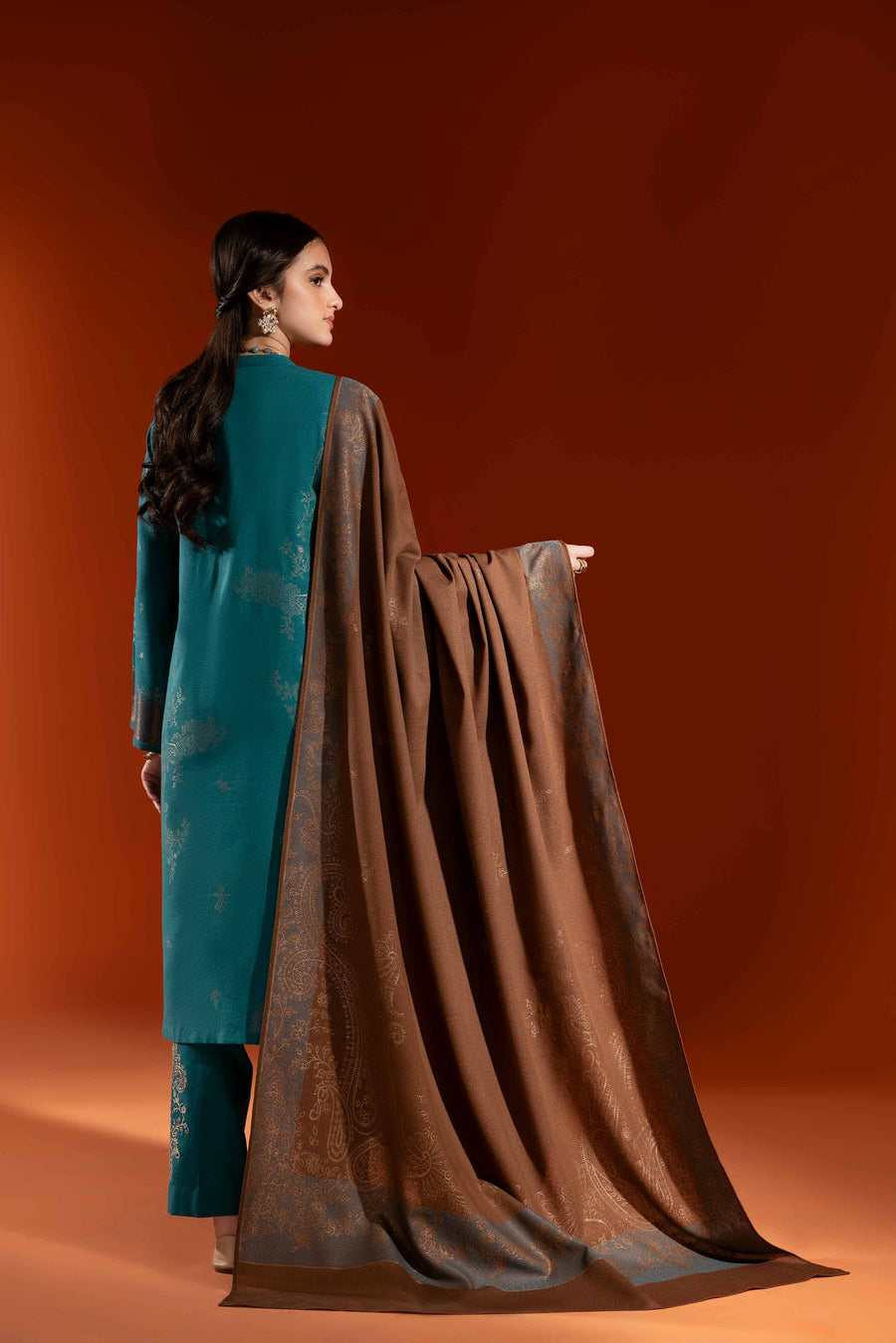 Nishat Sunehray Din Embroidered Jacquard Unstitched 3Pc Suit - 42303460