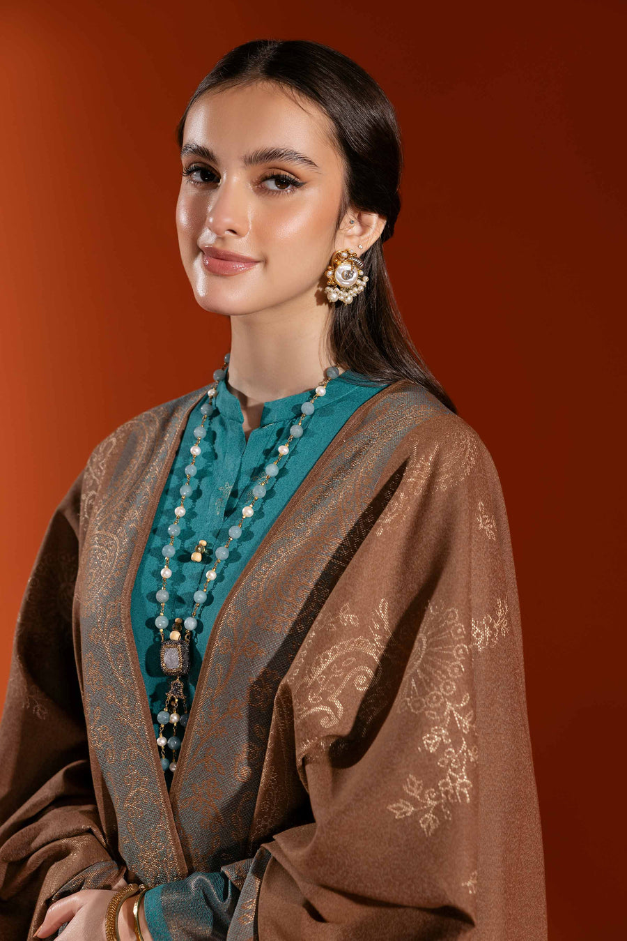 Nishat Sunehray Din Embroidered Jacquard Unstitched 3Pc Suit - 42303460