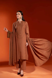 Nishat Winter Embroidered Jacquard Unstitched 3Pc Suit - 42303461