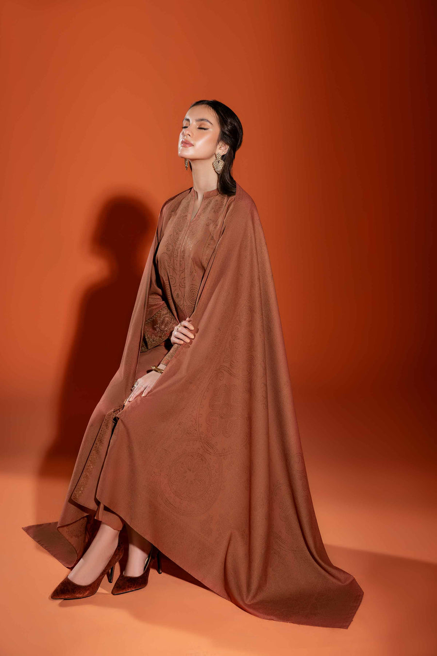 Nishat Winter Embroidered Jacquard Unstitched 3Pc Suit - 42303461