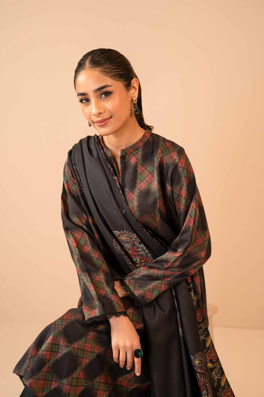 Nishat Winter Printed Jacquard Unstitched 3Pc Suit - 42303463