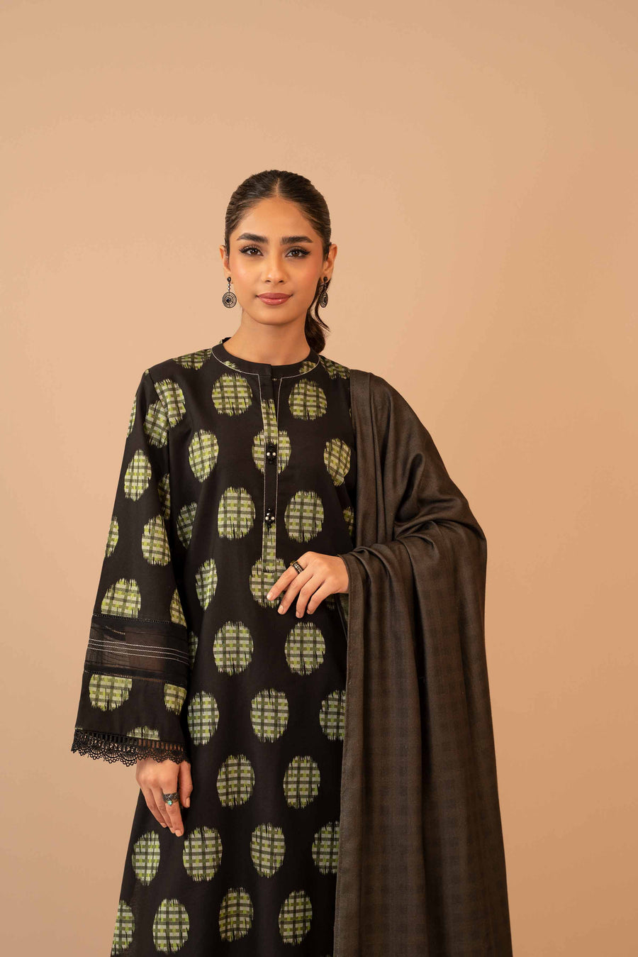 Nishat Winter Printed Jacquard Unstitched 3Pc Suit - 42303464