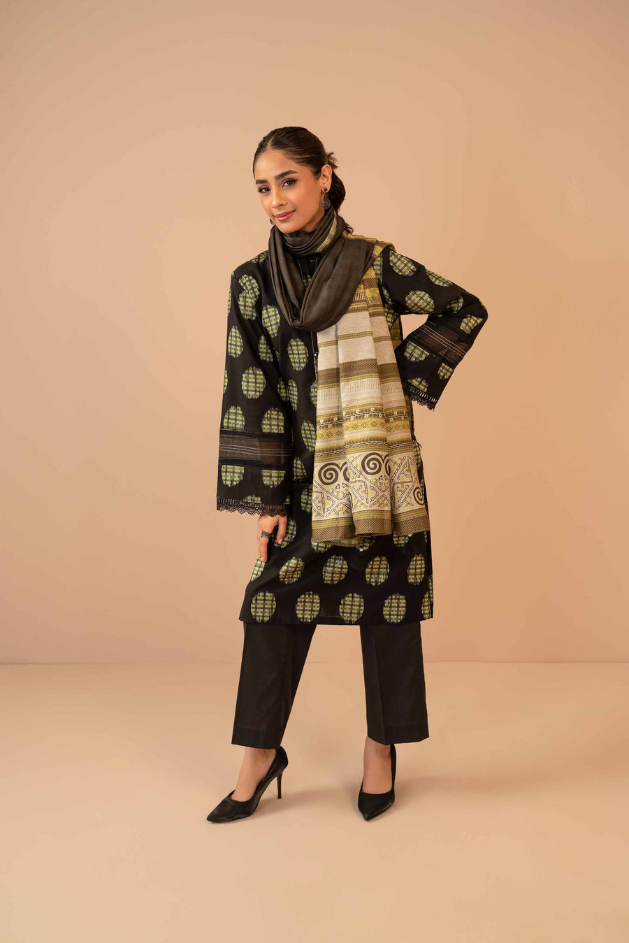 Nishat Winter Printed Jacquard Unstitched 3Pc Suit - 42303464