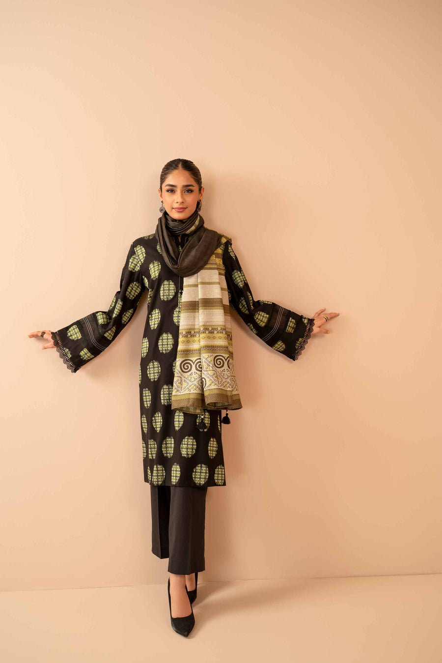 Nishat Winter Printed Jacquard Unstitched 3Pc Suit - 42303464