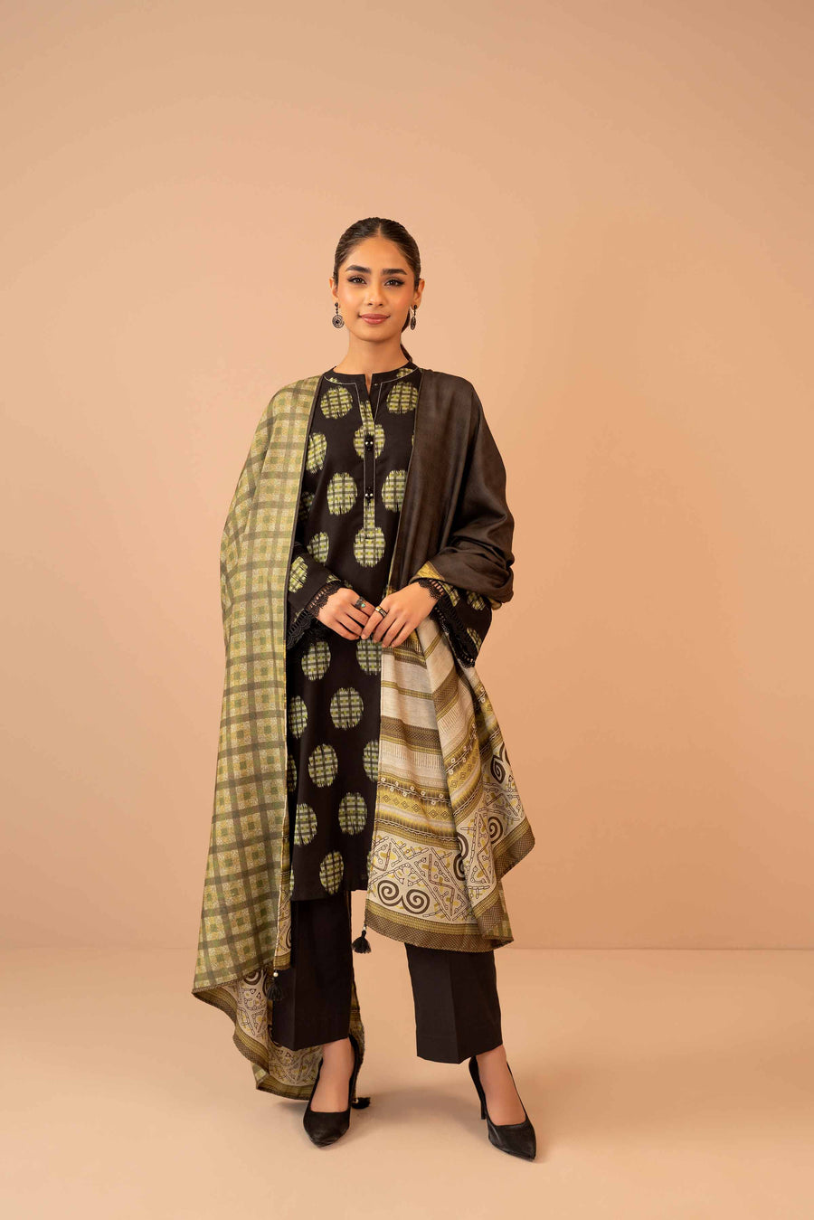 Nishat Winter Printed Jacquard Unstitched 3Pc Suit - 42303464