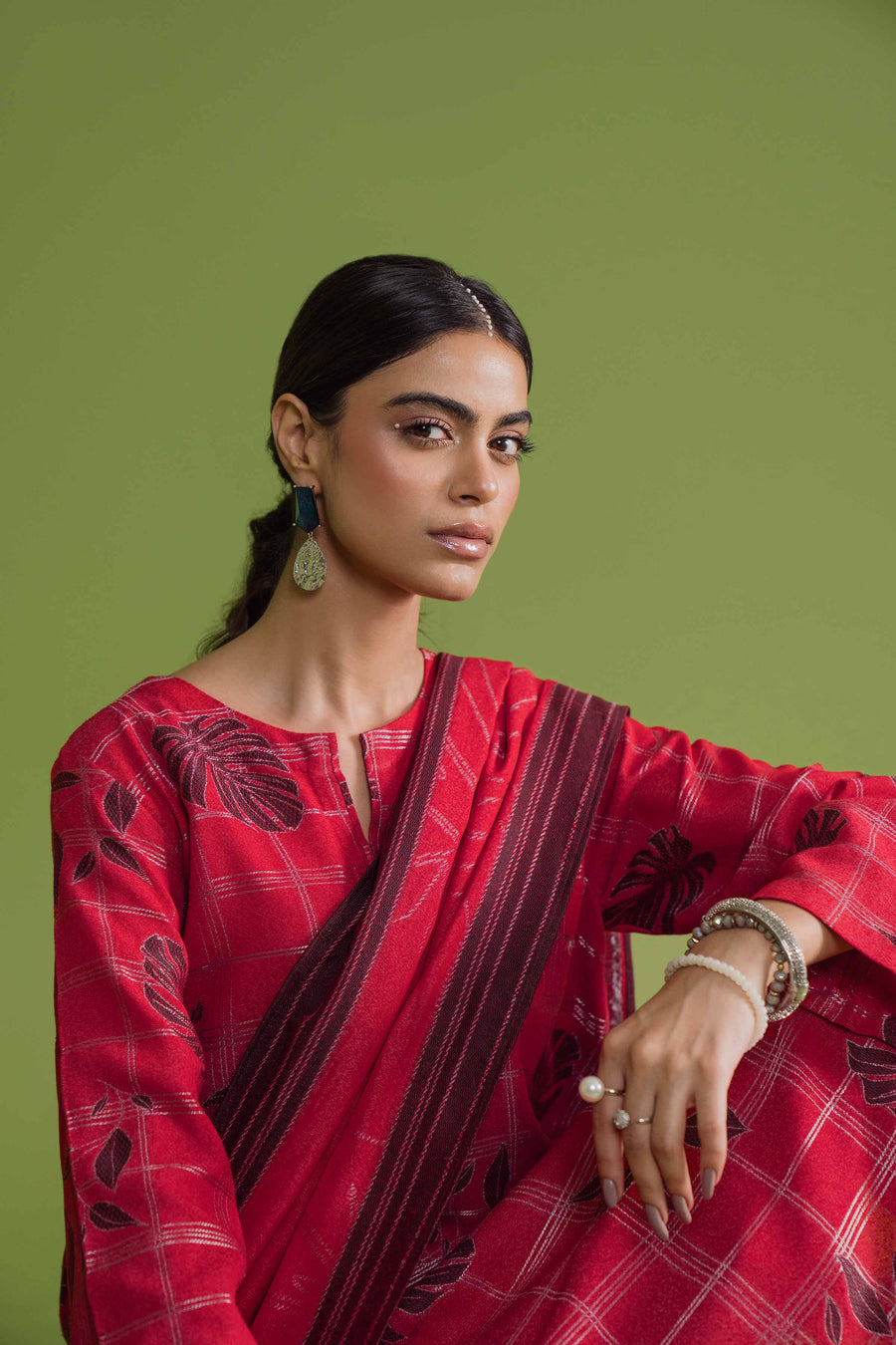 Nishat Winter Embroidered Jacquard Unstitched 3Pc Suit - 42304121