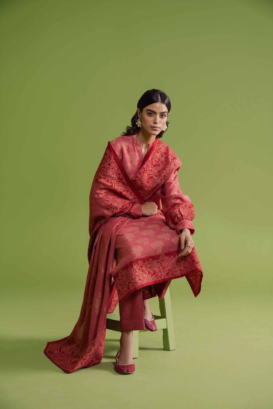 Nishat Winter Embroidered Jacquard Unstitched 3Pc Suit - 42304122