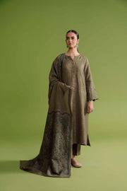Nishat Winter Embroidered Jacquard Unstitched 3Pc Suit - 42304123