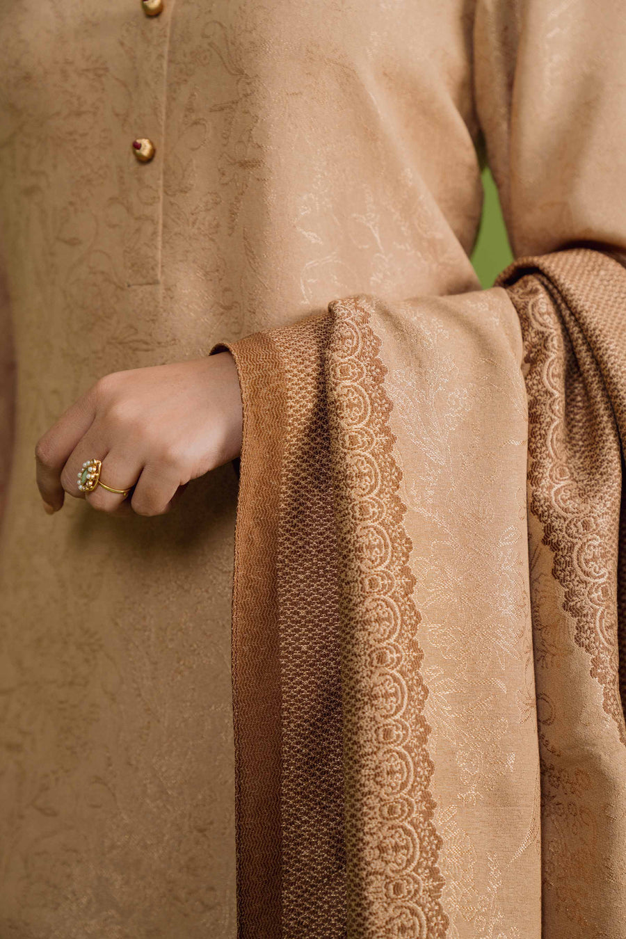 Nishat Winter Embroidered Jacquard Unstitched 3Pc Suit - 42304124