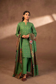 Nishat Winter Printed Khaddar Unstitched 3Pc Suit - 42306484