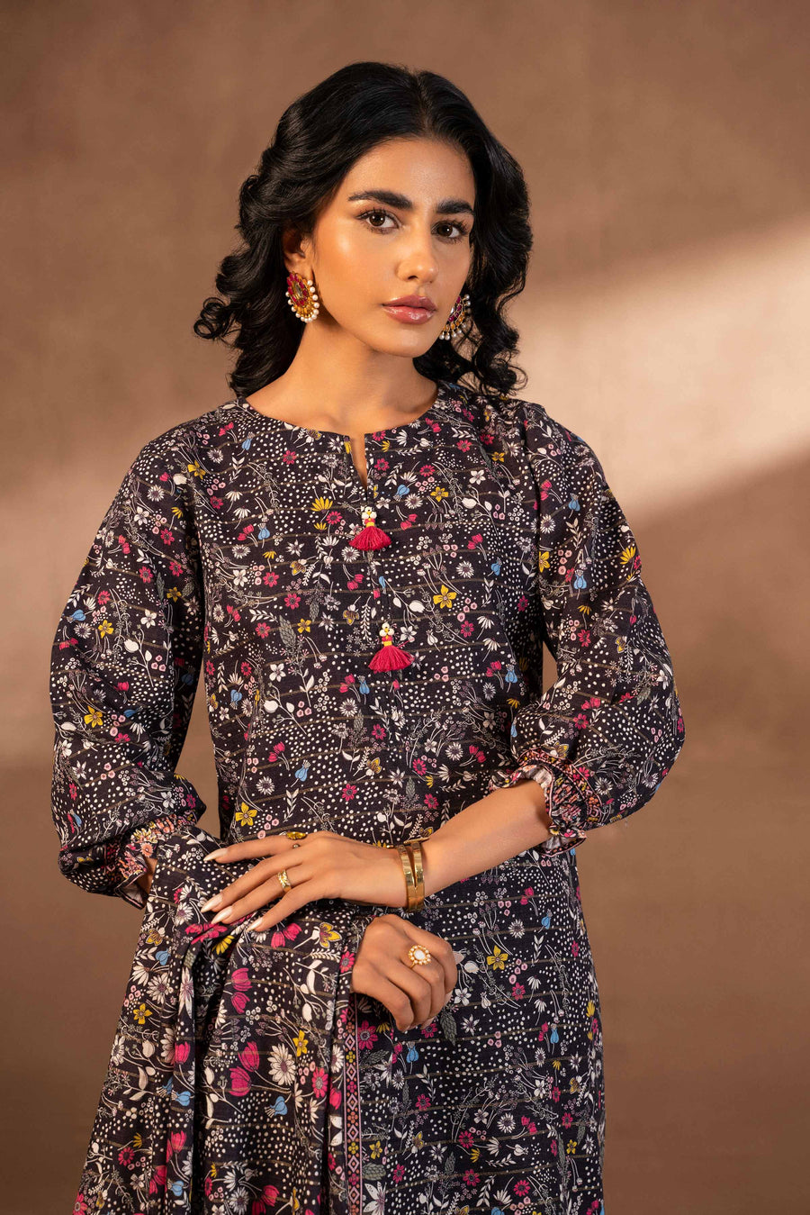 Nishat Winter Printed Khaddar Unstitched 3Pc Suit - 42306486