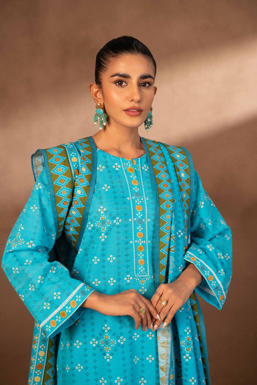 Nishat Winter Printed Khaddar Unstitched 3Pc Suit - 42306491
