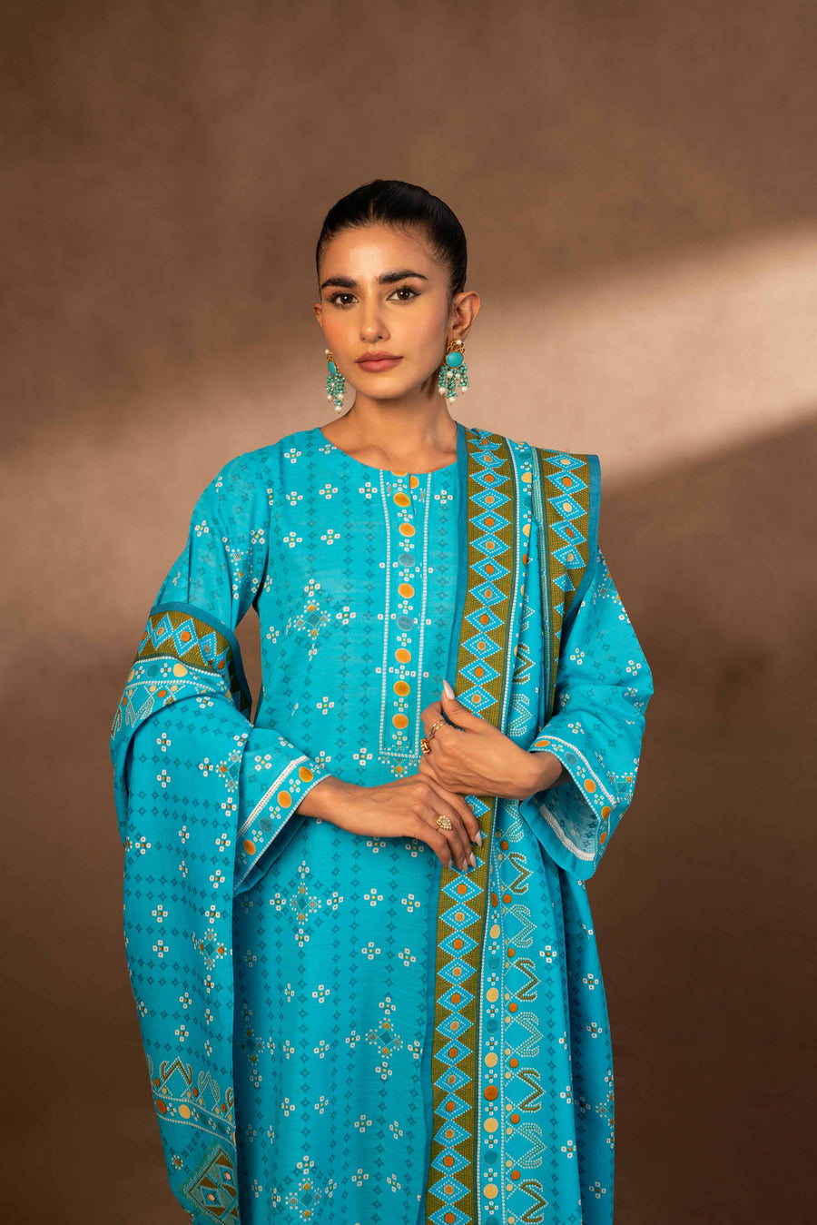 Nishat Winter Printed Khaddar Unstitched 3Pc Suit - 42306491