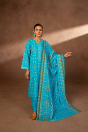 Nishat Winter Printed Khaddar Unstitched 3Pc Suit - 42306491