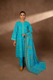 Nishat Winter Printed Khaddar Unstitched 3Pc Suit - 42306491