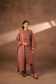 Nishat Winter Printed Khaddar Unstitched 3Pc Suit - 42306493