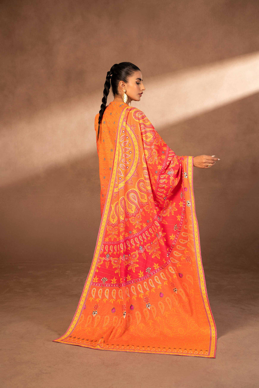 Nishat Winter Printed Khaddar Unstitched 3Pc Suit - 42306495