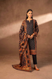Nishat Winter Printed Khaddar Unstitched 3Pc Suit - 42306496