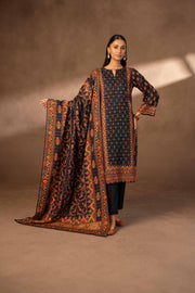 Nishat Winter Printed Khaddar Unstitched 3Pc Suit - 42306496