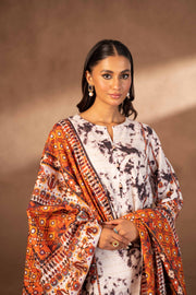 Nishat Winter Printed Khaddar Unstitched 3Pc Suit - 42306497