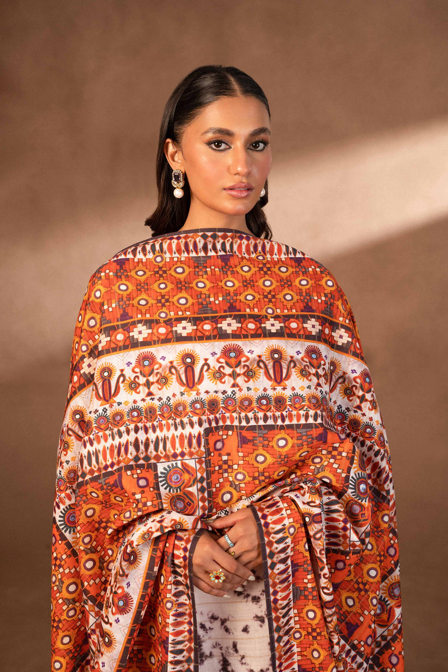 Nishat Winter Printed Khaddar Unstitched 3Pc Suit - 42306497