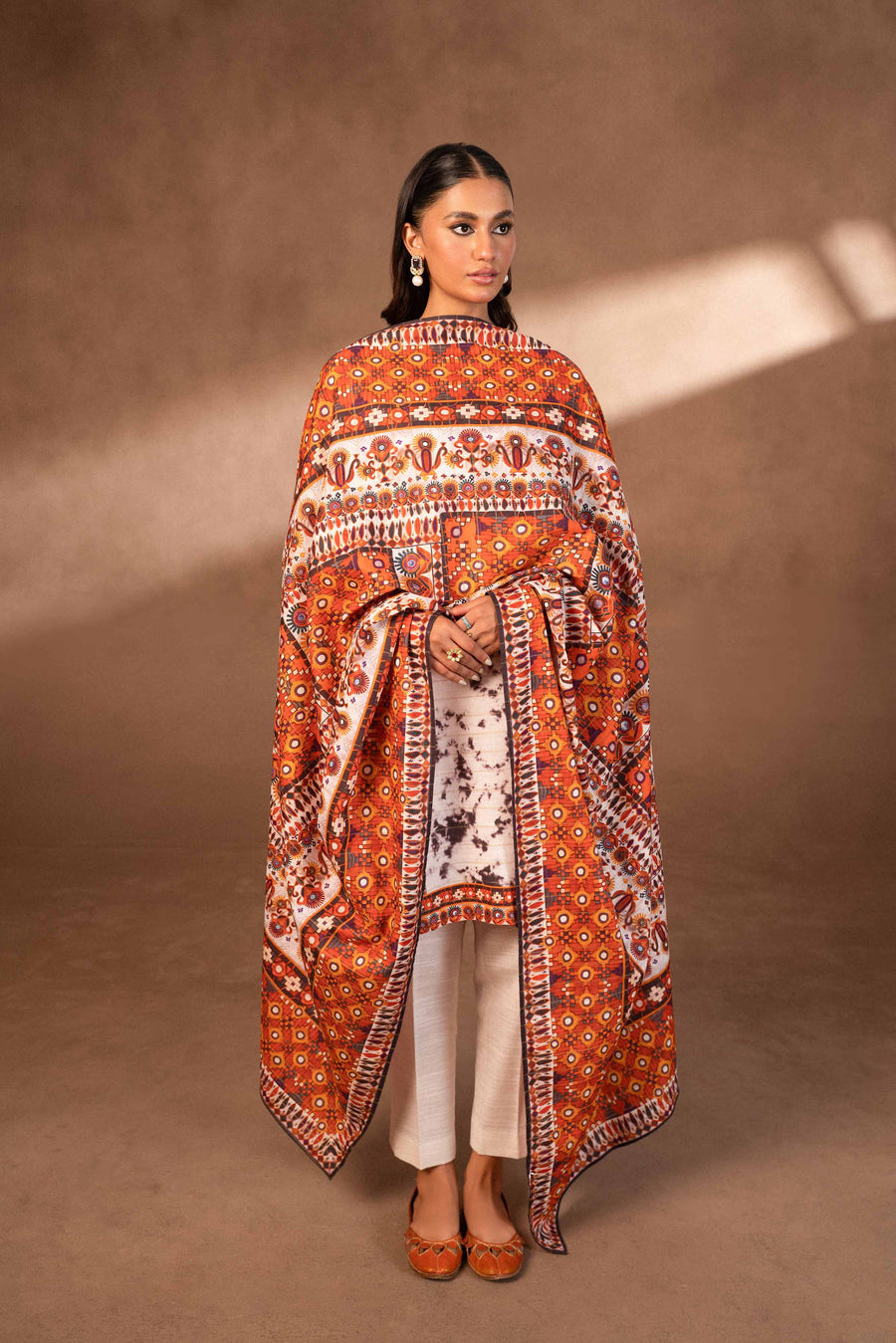 Nishat Winter Printed Khaddar Unstitched 3Pc Suit - 42306497