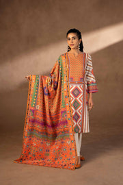 Nishat Winter Printed Khaddar Unstitched 3Pc Suit - 42306498
