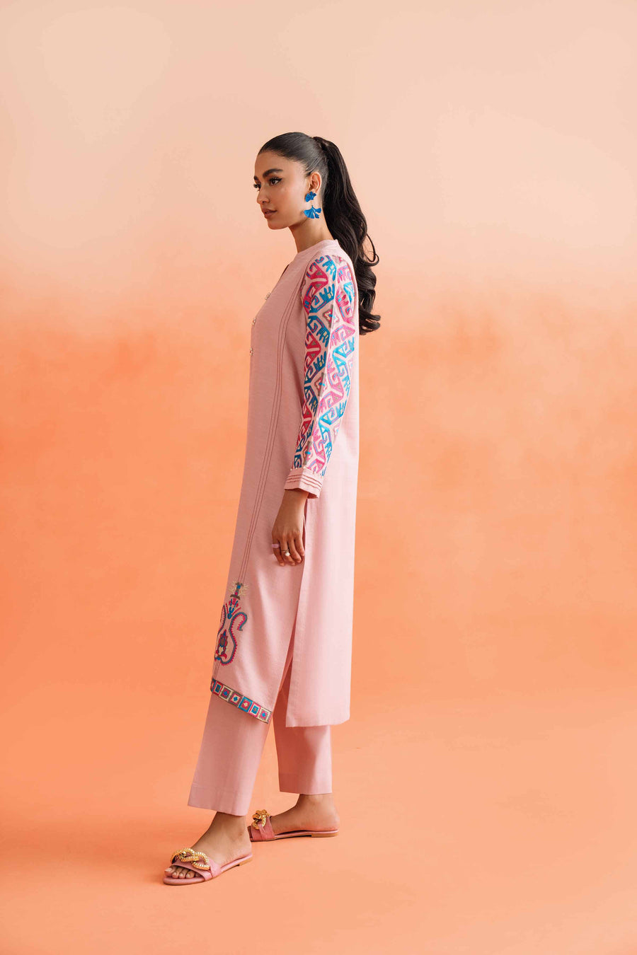 Nishat Spring it on Dyed Embroidered Unstitched 2Pc Suit - 42401003