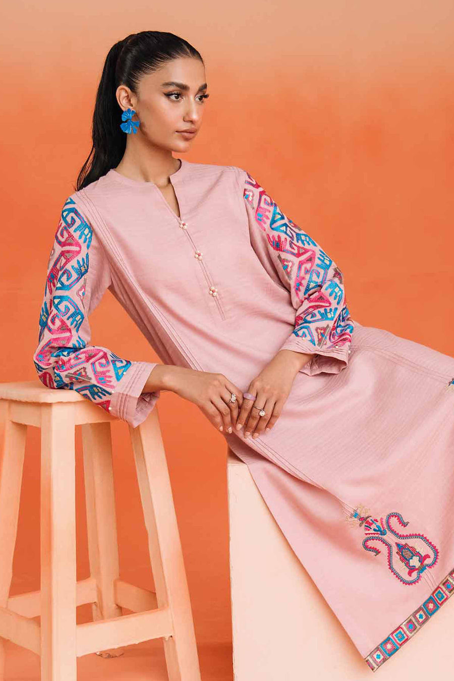 Nishat Spring it on Dyed Embroidered Unstitched 2Pc Suit - 42401003