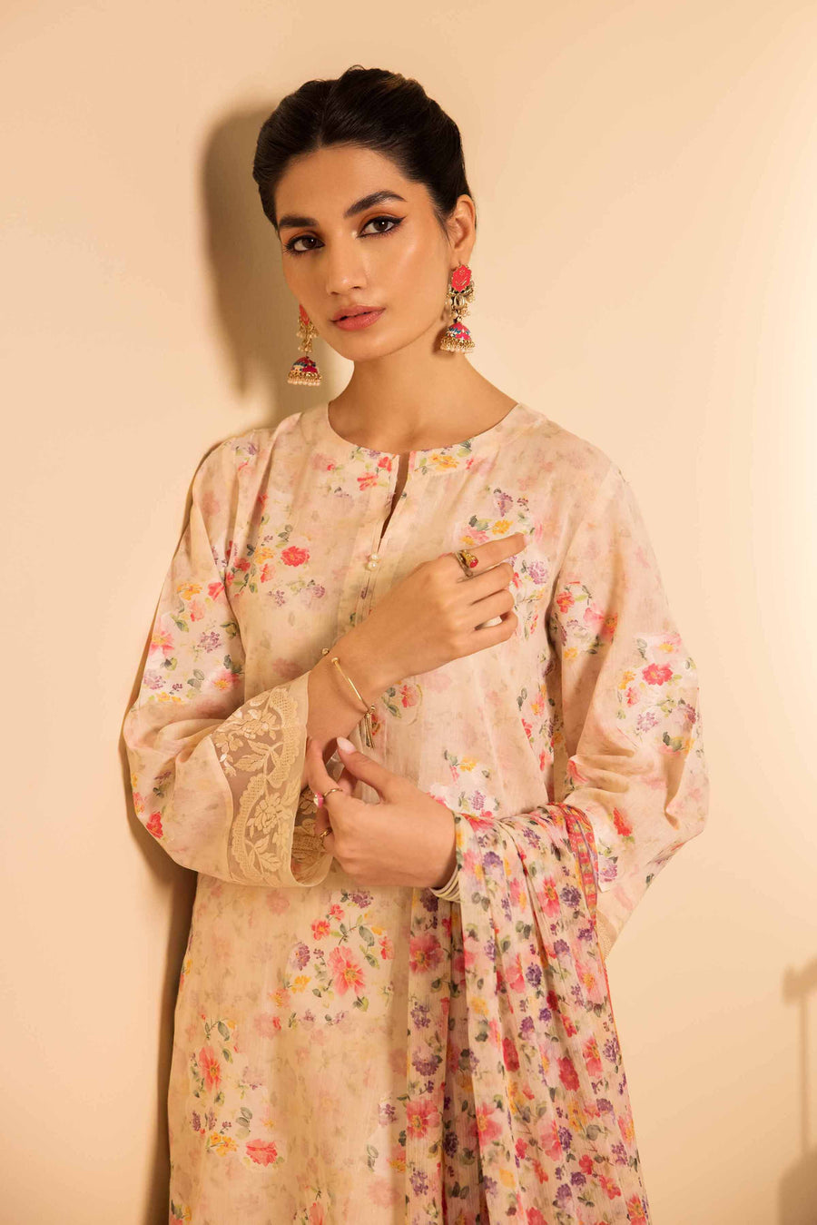 Nishat Spring it on Embroidered Jacquard Unstitched 3Pc Suit - 42401017